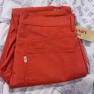 Levi's Vibrant Red Denim Pants